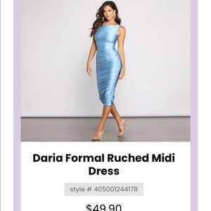 Formal ruched midi dress
